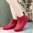 thumbnail image 2 of Xfvqtps Womens Ankle Rain Boots Waterproof PVC Boots for Rainy Garden Outdoor Slip on Round Toe Casual Wet Weather Shoes, 2 of 9