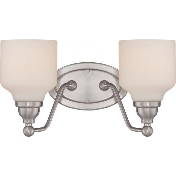 Nuvo Lighting 62/387 Kirk 2 Light 15" Wide Led Bathroom Vanity Light - Nickel