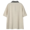 thumbnail image 3 of Rrxhxhs Golf Shirts for Men Summer Plaid Spliced Collar Short Sleeve Lightweight Casual Tops,L, 3 of 8