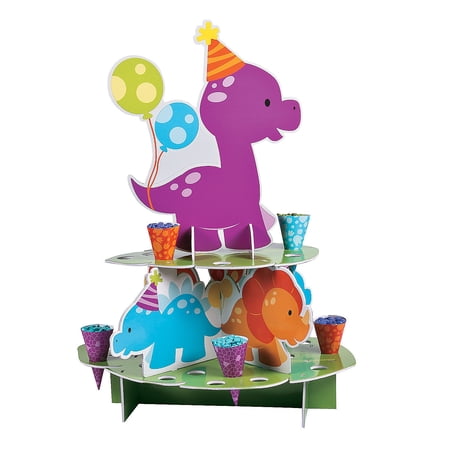 Little Dino Treat Stand W/Cones - Party Supplies - 25 Pieces