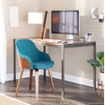 thumbnail image 2 of Bacci Dining Room Chairs for Dining Table Set of 2, Upholstered Dining Chairs, Modern Dining Chair, Kitchen Chairs for Dining Table, Mid Century Modern Dining Chairs (Teal Fabric), 2 of 6