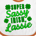 thumbnail image 4 of Inktastic Super Sassy Irish Lassy with Green 4 Leaf Clovers Boys or Girls Baby Bib, 4 of 4