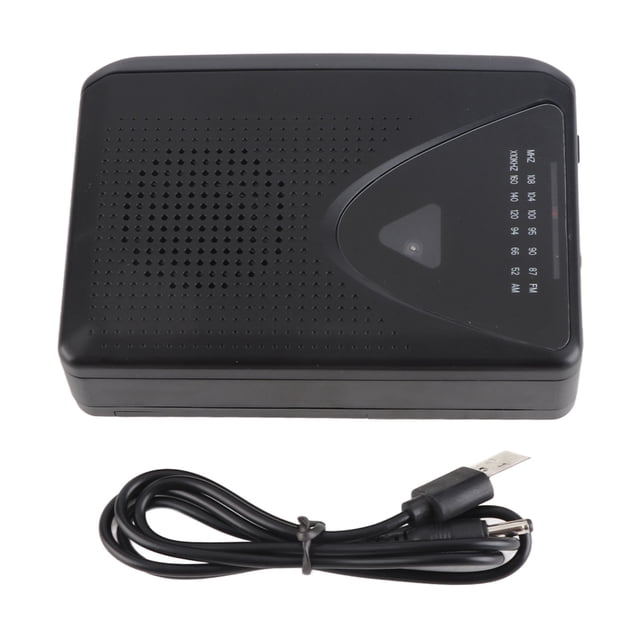 Reproductor de casetes portátil, radio FM AM, reproductor de casetes estéreo con conector de 3,5 mm y altavoz para uso diario.