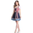 thumbnail image 2 of Disfraz de Oktoberfest para mujer, vestido tradicional Dirndl, disfraz de dama, traje de sirvienta cervecera, 2 of 4