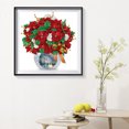 thumbnail image 3 of 5D DIY Diamond Art Kits Resina Lienzo Exquisito Florero Ramo para Oficina Hogar Pared, 3 of 9