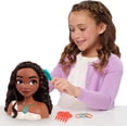 thumbnail image 4 of Just Play Disney Princess Moana 2 7-Piece Hairdressing Head Role Play Children's Toy from 3 Years, 4 of 5
