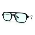 thumbnail image 5 of Hipster Hustler Pop Color Plastic Flat Top Racer Fashion Sunglasses Black - Green, 5 of 8