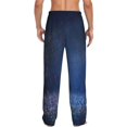 thumbnail image 3 of Daiia Retro Blue Glitter Men's Sleep Pant with Pockets and Drawstring,Pajama Pants-Medium, 3 of 8