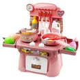 thumbnail image 1 of Pink Kids Kitchen Playset With Toy Food And Utensils For Role Play Fun In Plastic Material Educational Gift For Toddlers Pink, 1 of 9