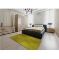 thumbnail image 5 of Ahgly Company Machine Washable Indoor Round Transitional Dark Yellow Green Area Rugs, 3' Round, 5 of 7