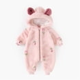 thumbnail image 2 of Gpaecead Baby Boys And Girls Snowsuit Fleece Lined Onesie Thick Fleece Winter Dinosaur Baby Jumpsuit Warm Climbing Suit Pink, 2 of 9