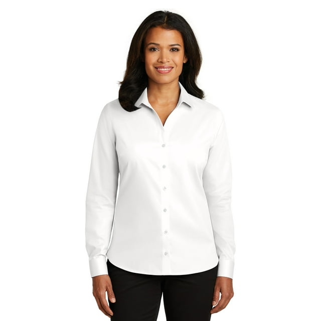 Camisa de sarga sin planchado para mujer Red House®. RH79 casa Roja RH79