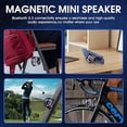 thumbnail image 2 of Altavoz Bluetooth magnético con iluminación multicolor RGB, altavoz Bluetooth compacto con soporte metálico para el teléfono. Mini altavoz adecuado para baños, dormitorios, bicicletas y coches., 2 of 8