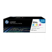 HP 304A (CF340A) Cyan, Magenta & Yellow Original LaserJet Toner Cartridges, 3 pack