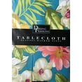 thumbnail image 4 of Summer Vinyl Tablecloth: Beautiful Tropical Flowers on Aqua Blue Background 52" x 70" Inch, 4 of 4
