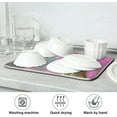 thumbnail image 7 of FREEAMG Butterfly Flower Dish Drying Mat for Kitchen Counter, Ultra Absorbent Reversible Microfiber Dishes Drying Rack Pad Heat-resistant Mats 18x24in, 7 of 7