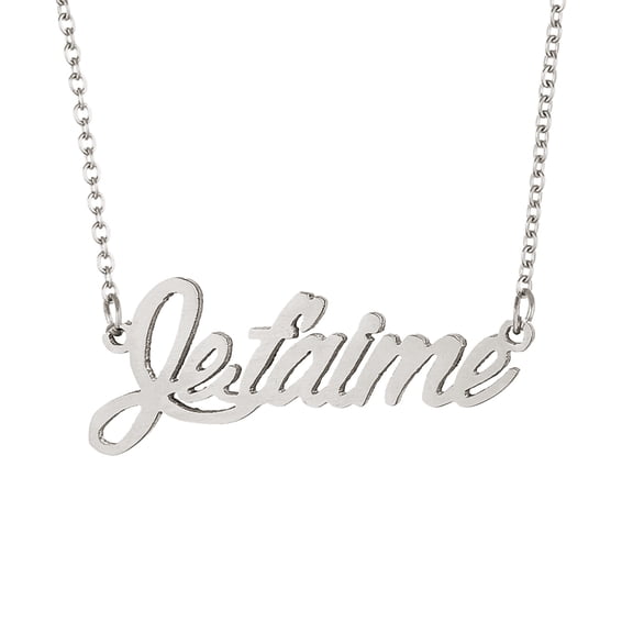 Jetaime Initial Name Necklace Stainless Steel Jewelry Valentine Gift
