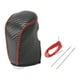 thumbnail image 1 of Cubierta de pomo de cambio Unique Bargains para Nissan Altima 2013-2018 Antideslizante de fibra de carbono negra y roja de cuero sintético 1Pc, 1 of 1