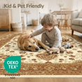 thumbnail image 4 of ODIKA 2'x3' Washable Throw Rug Non-Slip, Low Profile, Flatwoven, Easy Care Vintage Boho Terracotta Farmhouse Orange Statement Pink Fall Flowing Dynamic for Hallway, Study Room, 4 of 7