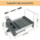 thumbnail image 2 of Escurridor de Trastes Acero Inoxidable Sobre Fregadero, Escurridor de Platos Grande con Sistema de Drenaje Automático, Diseño Escalable, para Vasos Sostiene Utensilios Tablas de Picar, Apto a Cocina, 2 of 7