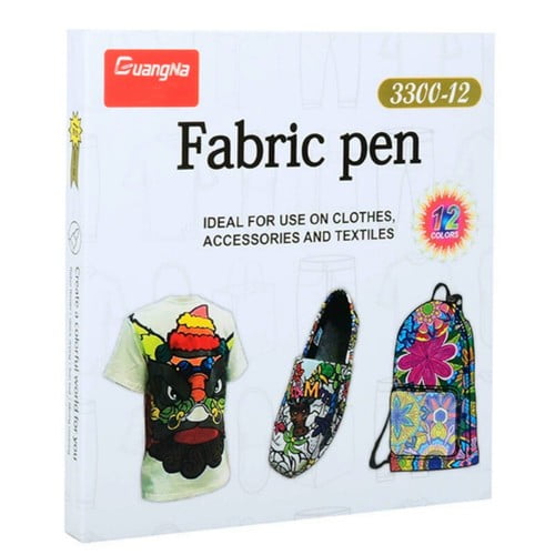 12 colors Permanent Fabric Markers Pen fabric graffiti painting pen Art Markers