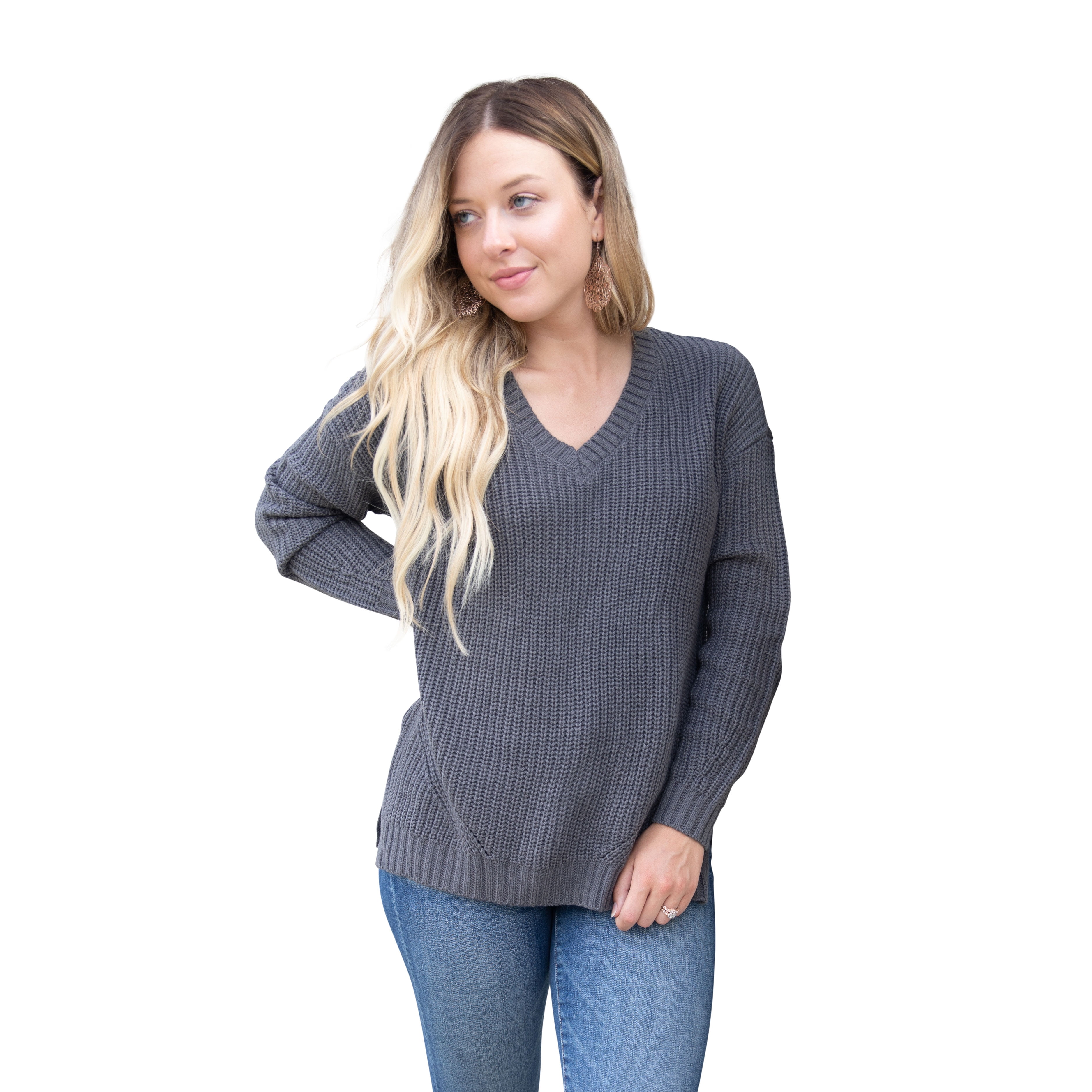womens shaker knit sweaters