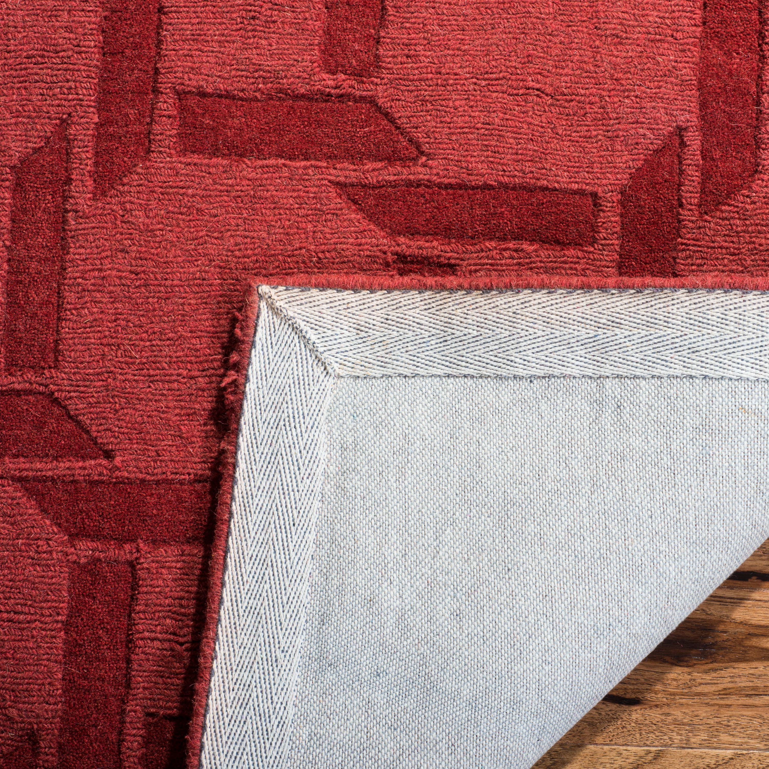 SAFAVIEH Martha Stewart Resort Weave Geometric Wool Area Rug, Sealing Wax, 8' x 10'