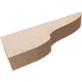 thumbnail image 6 of 3"W x 18"D x 6"H Thin Greensboro Rough Cedar Woodgrain TimberThane Corbel, Primed Tan, 6 of 6