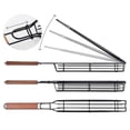 thumbnail image 1 of 2PCS Barbecue Grilling Baskets Long Handle Grill Baskets Barbecue Racks Sausage Grill Baskets for Barbecue Tools, 1 of 7