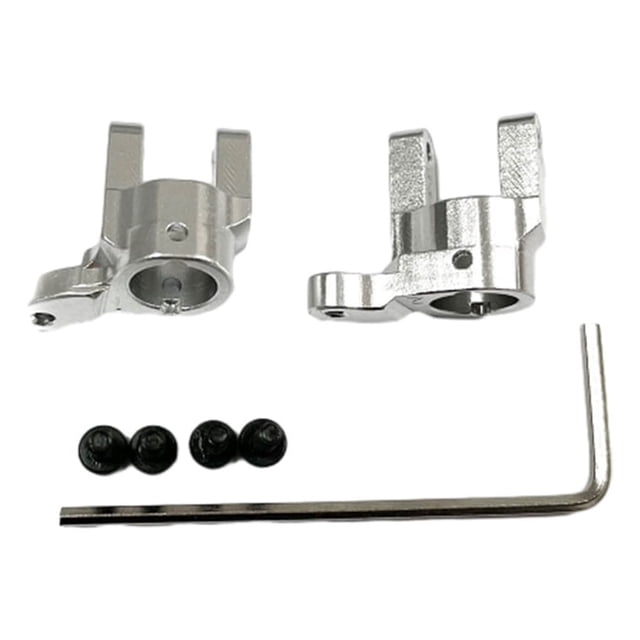 Vogacara Portador de buje C de aleación de aluminio para HBX 1/24 2098B, Hop-ups de coche de escalada, fácil de instalar, aleación de Kits de construcción modelo Plata
