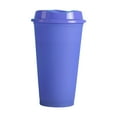 thumbnail image 1 of Miyuadkai - Vasos de plástico reutilizables de 401 ml con tapa, vasos grandes que cambian de color para adultos, niños, mujeres y fiestas. Vaso alto para bebidas frías y heladas, color morado., 1 of 3