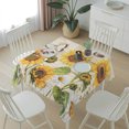thumbnail image 6 of Sunflower Farmhouse Table Cloth Waterproof Tablecloths, Spring Summer Retro Floral Butterflies Tablecloth Dining Table Cover for Kitchen Party Tabletop Outdoor, Square Tablecloth 54x54 Inch, 6 of 9