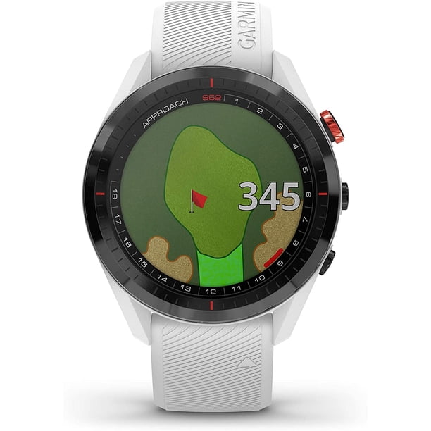 Garmin Approach S62 GPS Golf Watch (Black Bezel/White Band) W