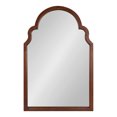 thumbnail image 6 of Kate and Laurel Hogan Wooden Arched Wall Mirror, 24 x 36, Dark Walnut, Vintage Moroccan Arch Wood Mirror with Unique Scalloped Corners and Large Size, 6 of 8