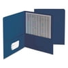 Smead Two-Pocket Folder Textured Paper Dark Blue 25/Box 87854
