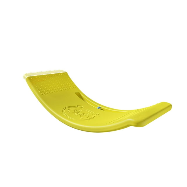 Planche d'Équilibre pour Enfants Planche Amusante Exercice de Motricité Exercice à Domicile Grand Jaune