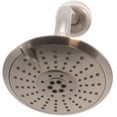thumbnail image 3 of Westbrass CO562-07 5" Round Thin 5-Function Adjustable Spray Shower Head with 10" Wall Mount Arm, Satin Nickel, 3 of 9