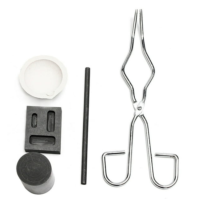 Ensemble de 5 Pcs pour Lingotière, Outil de Coulée, Fusion Or Argent, Kit de Four, Ferraille, Bijoux, Métal, Fusion Or, Forge d'Affinage, Ensemble, Creuset de Fonderie de Graphite pour Fusion, Expérience Chimique