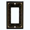 thumbnail image 5 of Metal Light Switch Plate Cover Elegant Victorian Floral Frame Black FRA073, 5 of 13