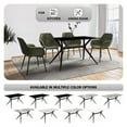 thumbnail image 6 of LeisureMod Elega Series Modern 71” Dining Table with Sintered Stone or Glass Rectangular Top and Black Stainless Steel Base in Clear, 6 of 10