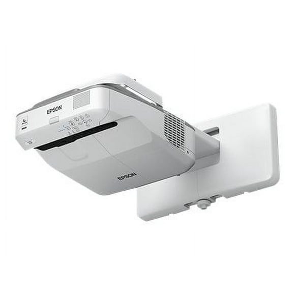 Epson PowerLite 675W - 3LCD projector - 3200 lumens (white) - 3200 lumens (color) - WXGA (1280 x 800) - 16:10 - 720p - ultra short-throw lens - LAN - with 2 years Epson Road Service Program - Epson Brighter Futures Education Program