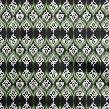 

oneOoneVelvetLightGreenFabricAsianIkatQuiltingSuppliesPrintSewingFabricByTheYard58InchWide