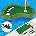 thumbnail image 3 of Sagsewful Floating Golf Green for Pool, Floating Chipping Green Mat with Ball Retriever for Pool/Lake, No Drifting Floating Golf Putting Turf Game Set for Golfers (Classic), 3 of 4