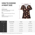 thumbnail image 4 of Goofa Labrador Retriever Dog Pattern Womens Deep V Neck Low Cut Tops Casual Summer Short Sleeve Ribbed Knit T-Shirts-Small, 4 of 5