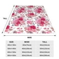 thumbnail image 3 of Pofeuu Peonies And Roses Print Ultra-Soft Micro Fleece Blanket,for Bed Or Sofa,All Season Throw Blankets Flannel Blanket-80"x60", 3 of 7