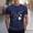 Dark Blue(New), variant on Summer Casual Men's Fashion Paw Print Crew Neck Pullover Short Sleeve Comfortable Tops
