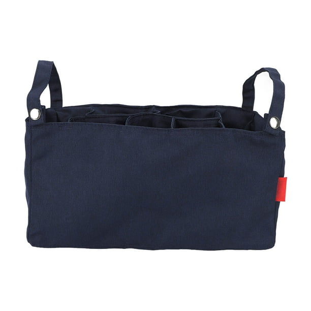Bolsa de almacenamiento para cochecito de bebé, gran capacidad, múltiples compartimentos, bolsa colgante para cochecito de bebé, para pañales, juguetes, pañuelos, biberón, azul oscuro