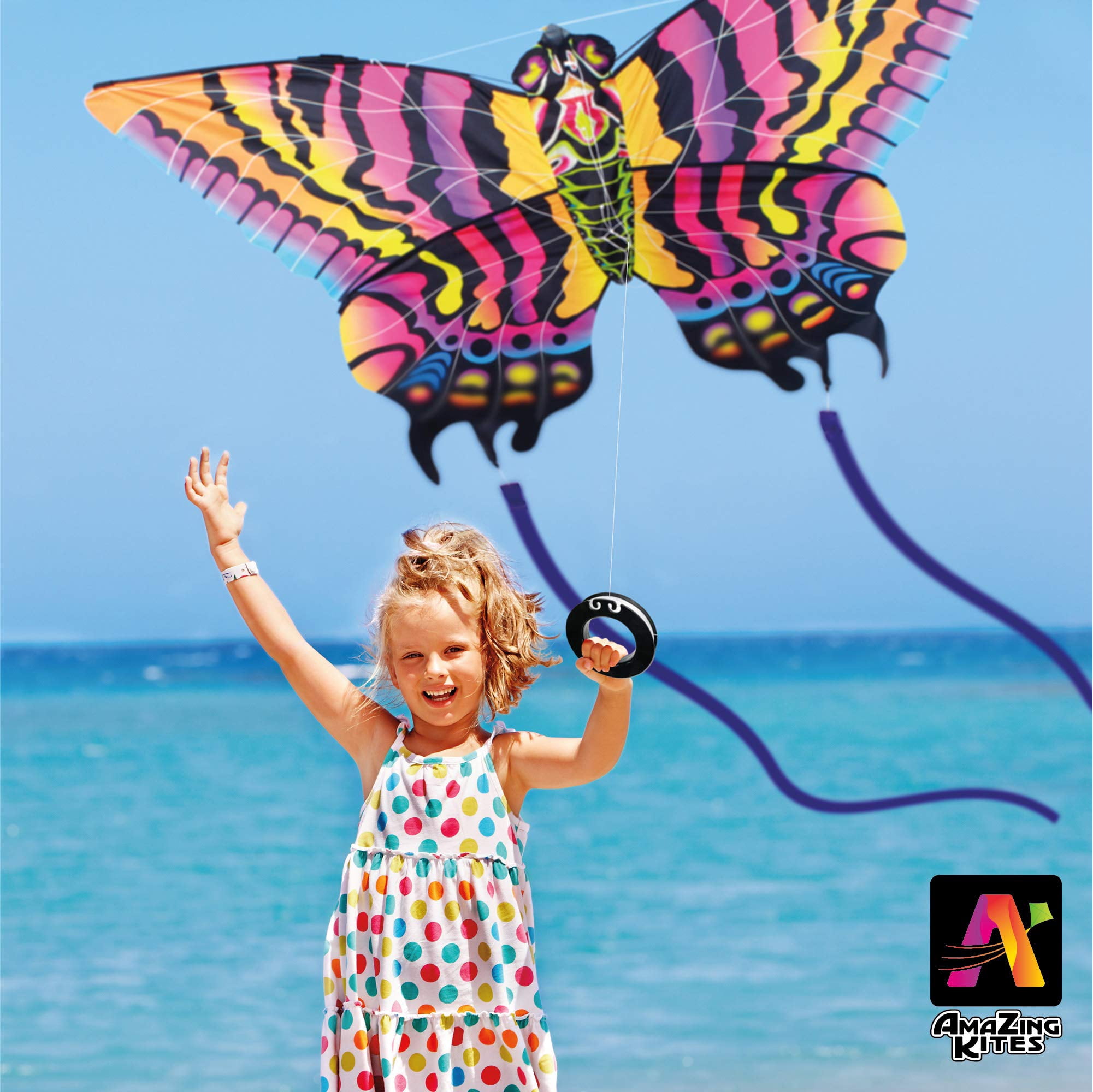 AmaZing Kites 3D Nylon Butterfly Kite with 60" Wingspan (5 ft)