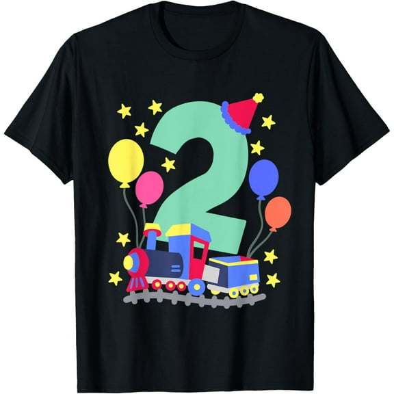 Exquisite and comfortable-2nd Birthday Train Lovers I'm 2 Boys Kids Two Years Old T-Shirt