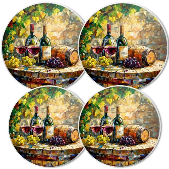 Gas Stove Burner Cover,White Electric Stove Top Protector,Easy to Clean,The Tempting Allure Of Wine And Grapes
